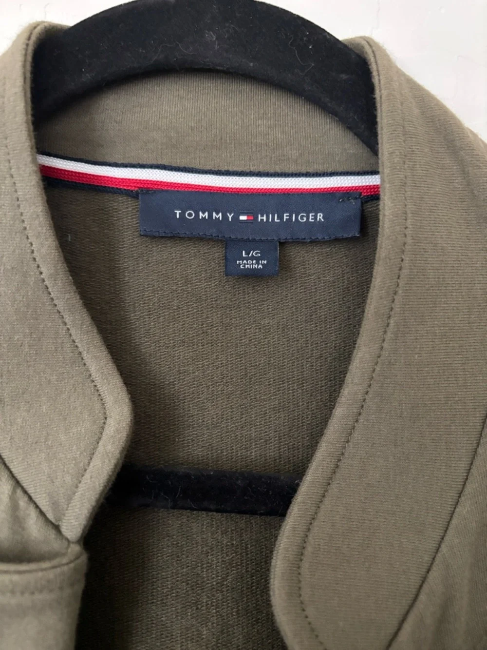 Tommy Hilfiger Olive Military Jacket Size L Gold Button Blazer - Picture 4 of 6